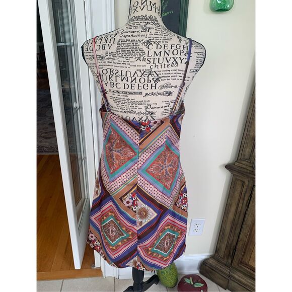 Urban Outfitters Mallory Cowl Neck Mini Slip Dress Spaghetti Strap NWT - Picture 3 of 12